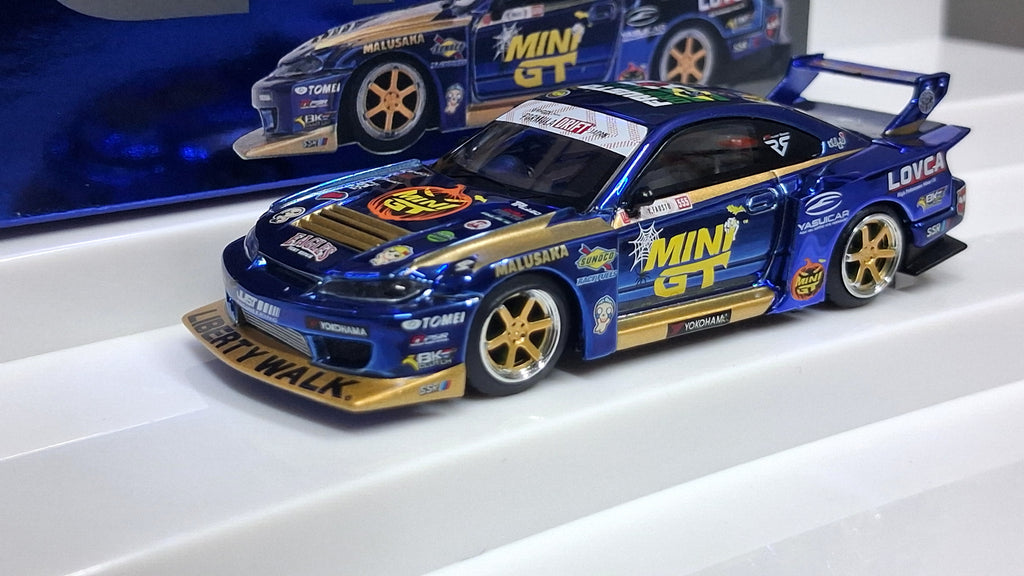 Nissan Silvia S15 - LB Super Silhouette #555 | 2025 Formula Drift - Halloween Special 1:64 MINI GT