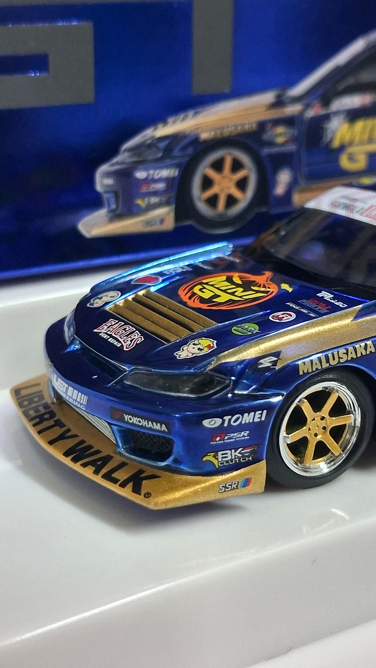 Nissan Silvia S15 - LB Super Silhouette #555 | 2025 Formula Drift - Halloween Special 1:64 MINI GT