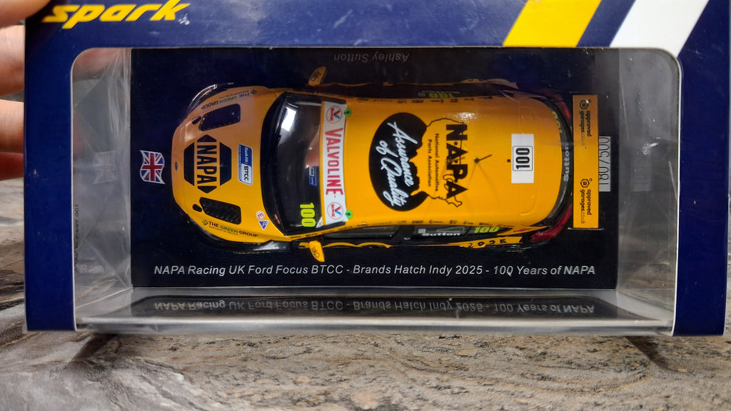 Limited Edition Ford Focus ST - NAPA Racing UK #100 | 2025 BTCC - Brands Hatch 1:43 SPARK