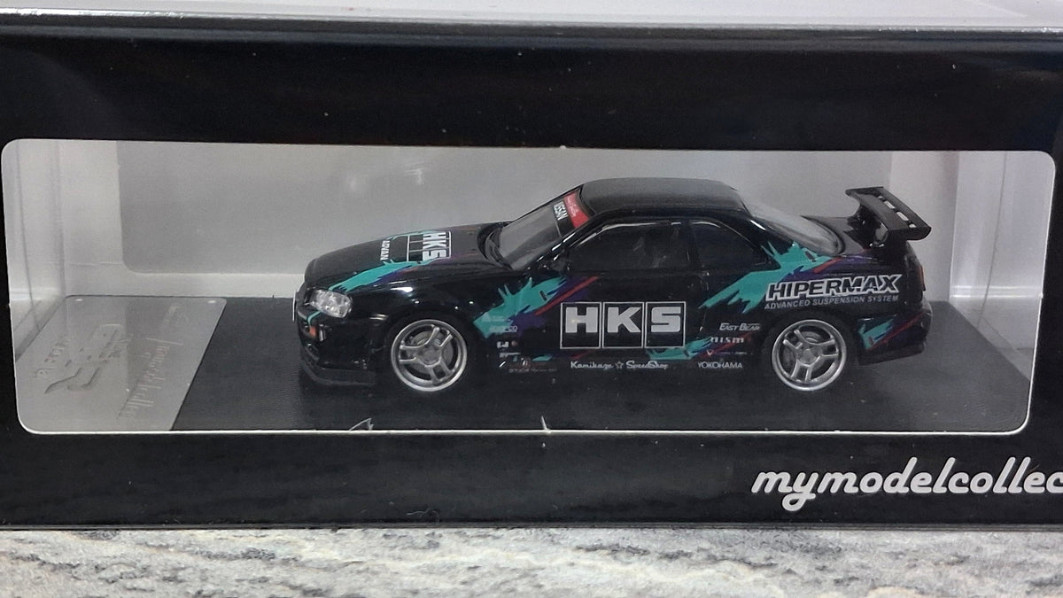 Nissan Skyline GTR R34 - V Spec | HKS 1:64 MYMODELCOLLECT
