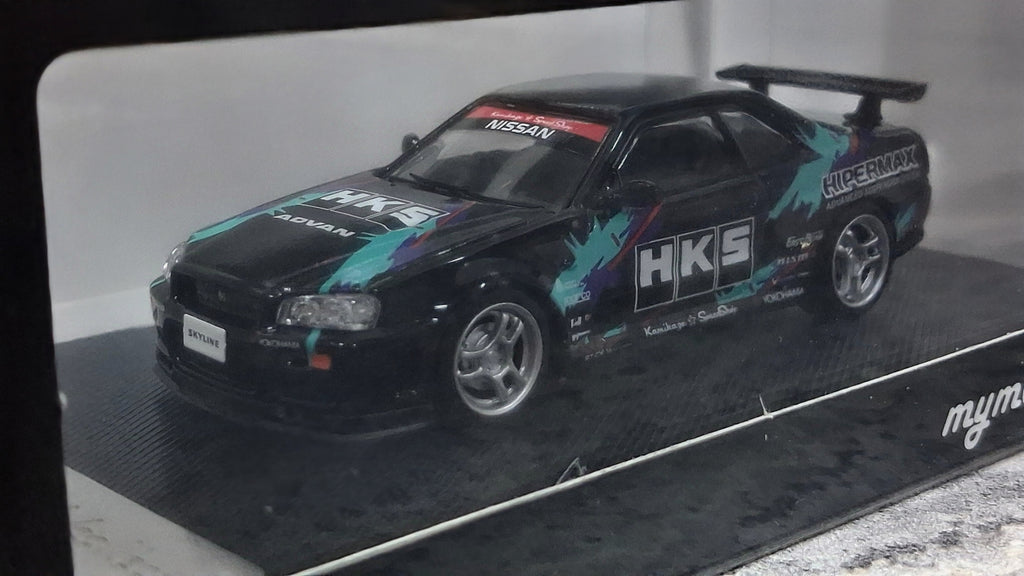 Nissan Skyline GTR R34 - V Spec | HKS 1:64 MYMODELCOLLECT