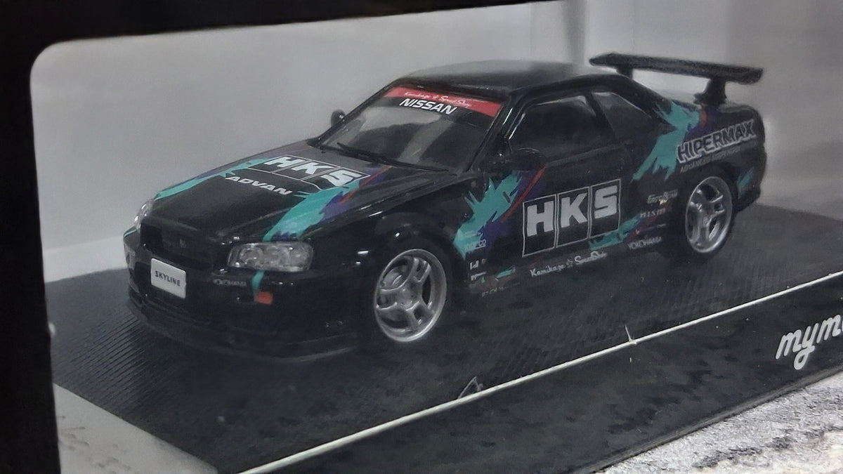Nissan Skyline GTR R34 - V Spec | HKS 1:64 MYMODELCOLLECT