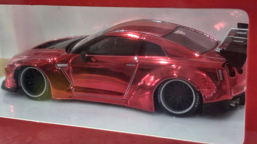Limited Edition Nissan GTR R35 - Liberty Walk | Red Chrome 1:64 MYMODELCOLLECT