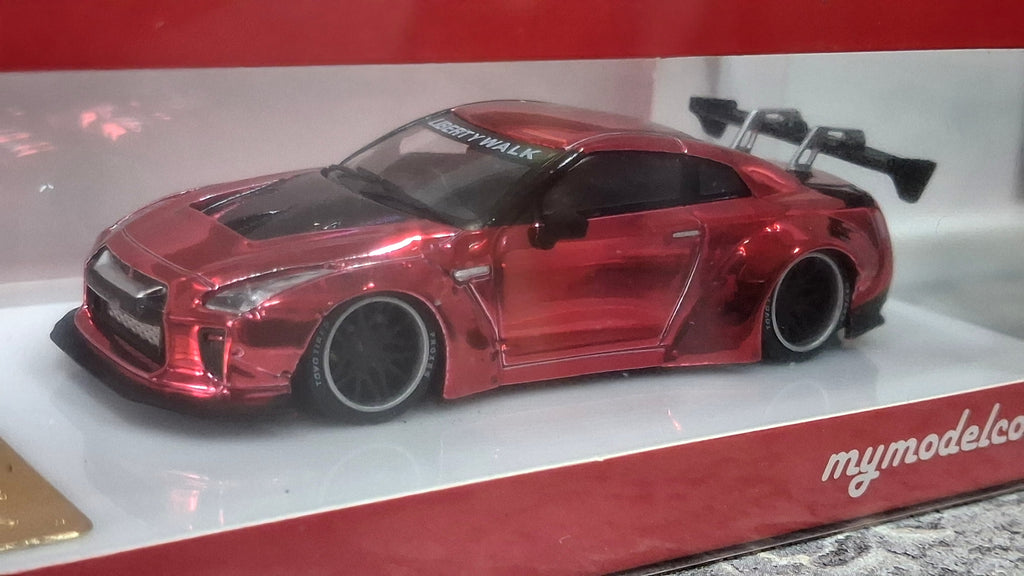 Limited Edition Nissan GTR R35 - Liberty Walk | Red Chrome 1:64 MYMODELCOLLECT