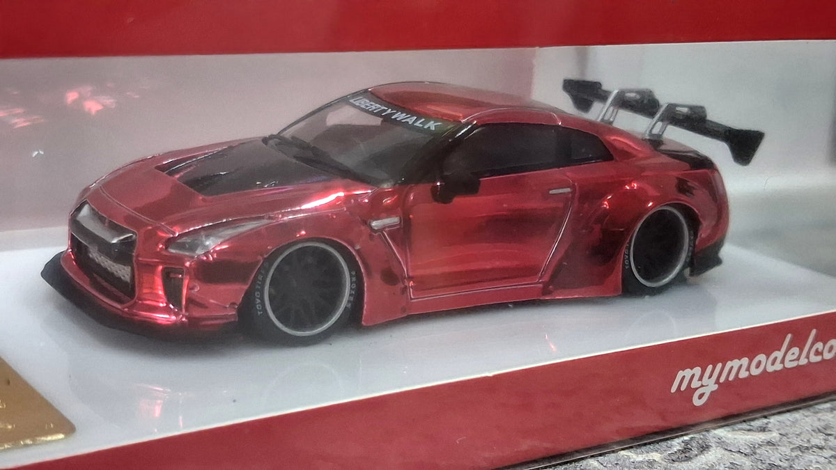 Limited Edition Nissan GTR R35 - Liberty Walk | Red Chrome 1:64 MYMODELCOLLECT